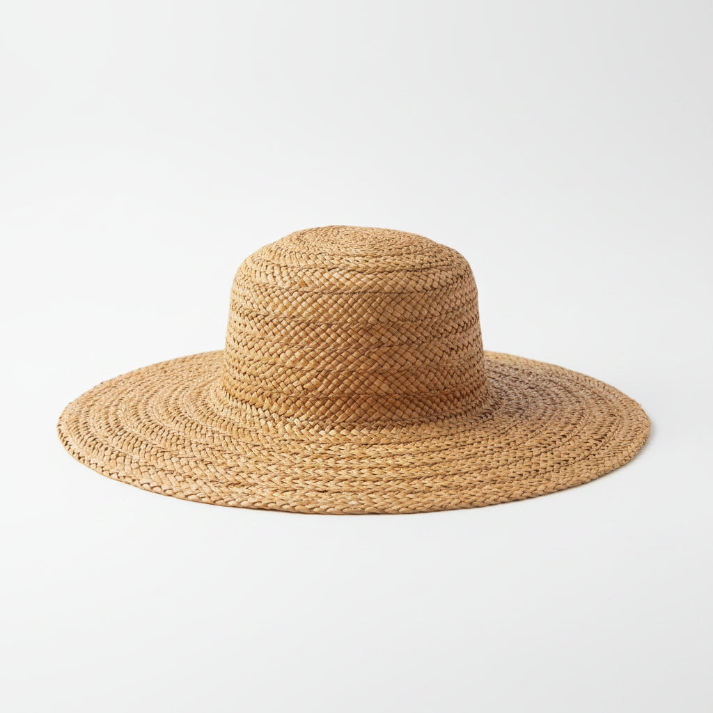 Raffia Wide Rim Hat-Acacia