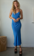 Leo Slip Dress Azure