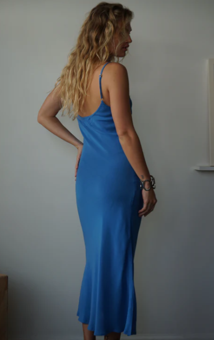 Leo Slip Dress Azure