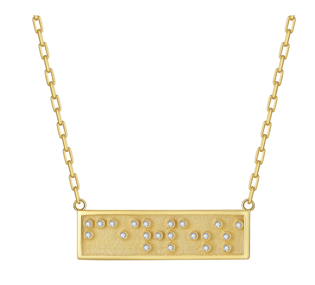 Touchstone Fearless Mini-Bar Necklace Gold