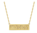 Touchstone Fearless Mini-Bar Necklace Gold