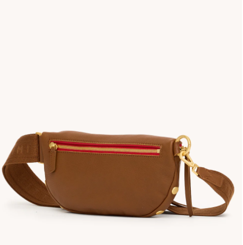 Charles Crossbody Med-Mahogany Pebble