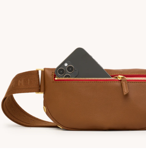 Charles Crossbody Med-Mahogany Pebble