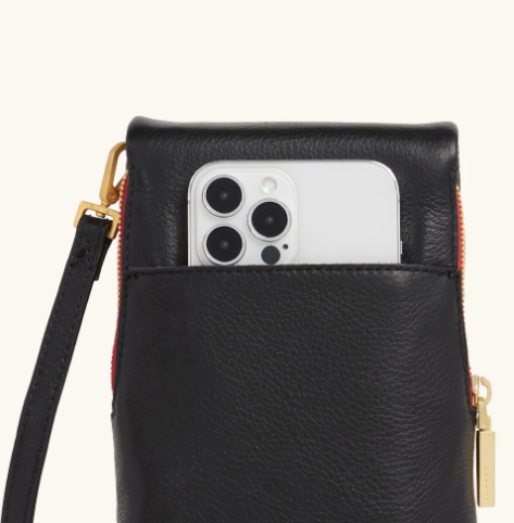 VIP Mobile-Black BG Red Zip