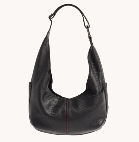Tom Zip Med-Noir Smooth Raffia-GM