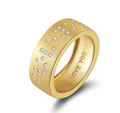 Touchstone I LOVE YOU Band Ring Brushed Gold - Size 7