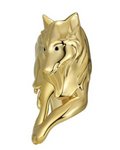Everwild* Courage Wolf Cuff Ring in Gold + Diamonds