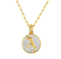 Dainty Fancy Initial Pendant Necklace A
