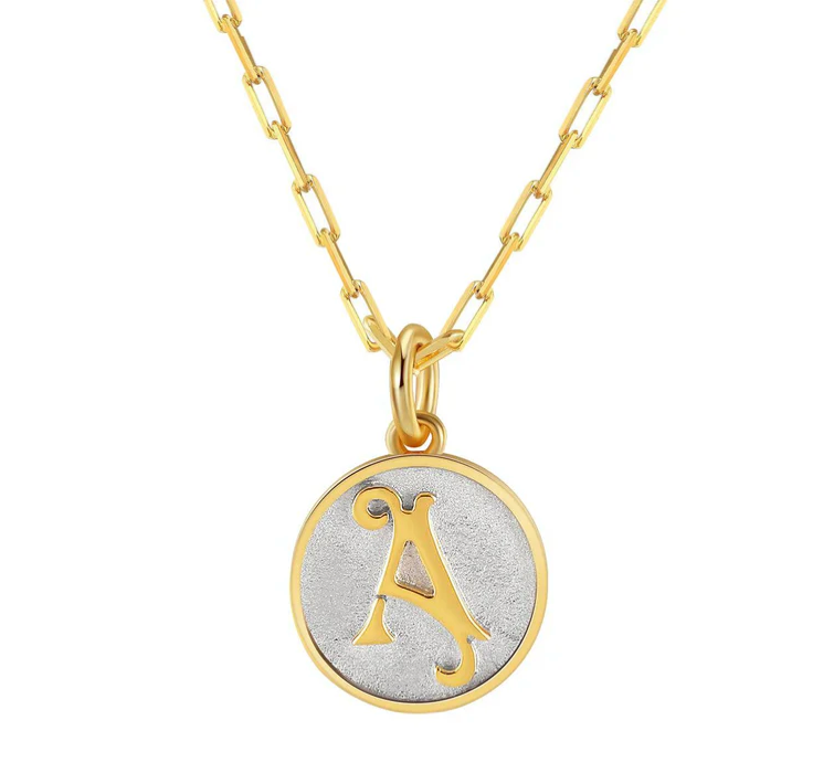 Dainty Fancy Initial Pendant Necklace A