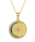 Saints and Saviors Over The Moon Blue Pendant Necklace