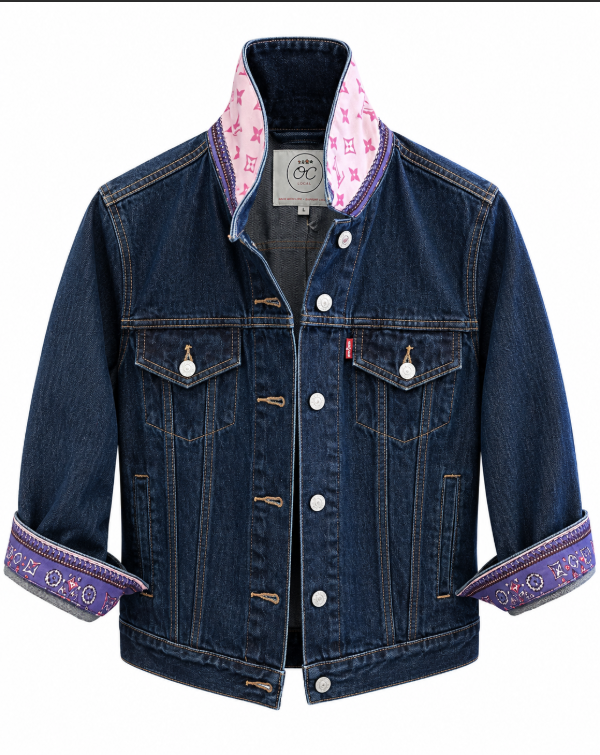 Vintage Silk Blue Denim-Louis Vuitton