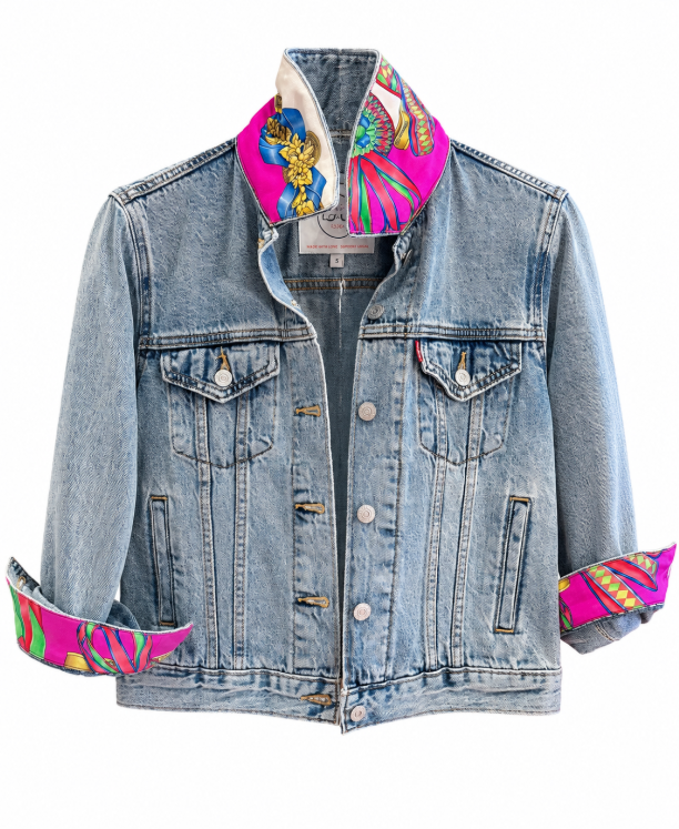 Vintage Silk Blue Denim-Hermes