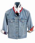 Vintage Silk Blue Denim-Salvatore Ferragamo 1938