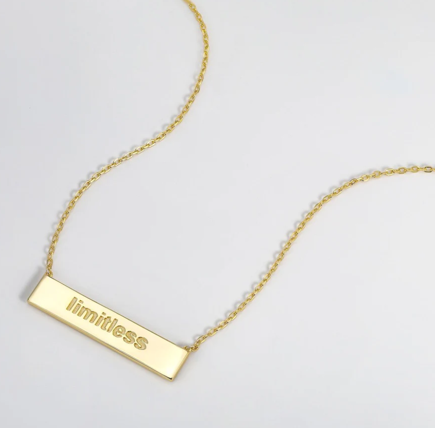 Touchstone Fine LIMITLESS MiniBar Necklace Gold & Diamonds