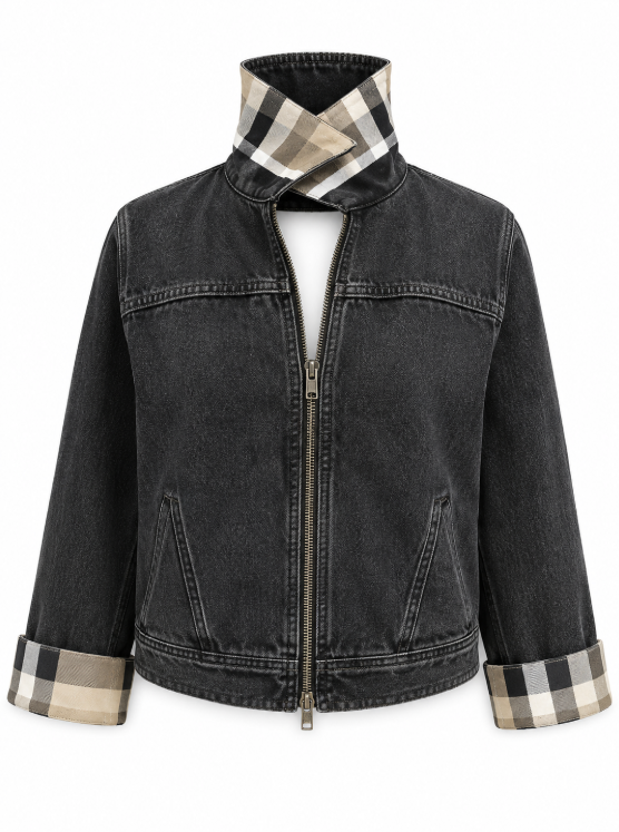 Vintage silk Black denim-Burberry