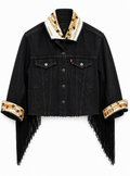 Vintage Silk Black Denim-CHANEL