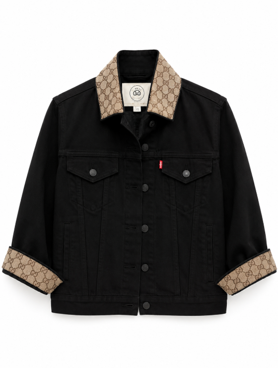 Vintage Silk Black Denim-GUCCI