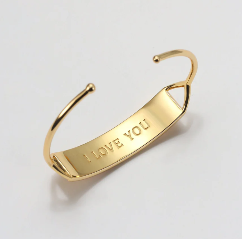 Touchstrone*I LOVE YOU Cuff Gold