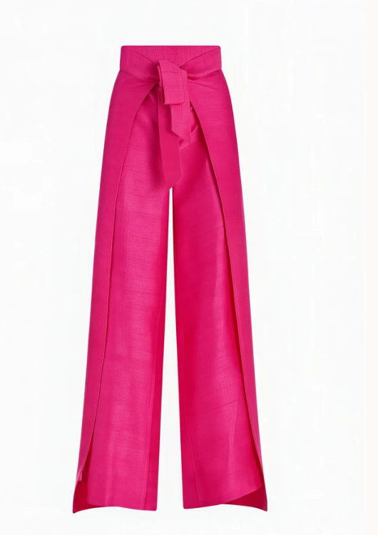 Two Panel Wrap Pant | Silk Dupioni