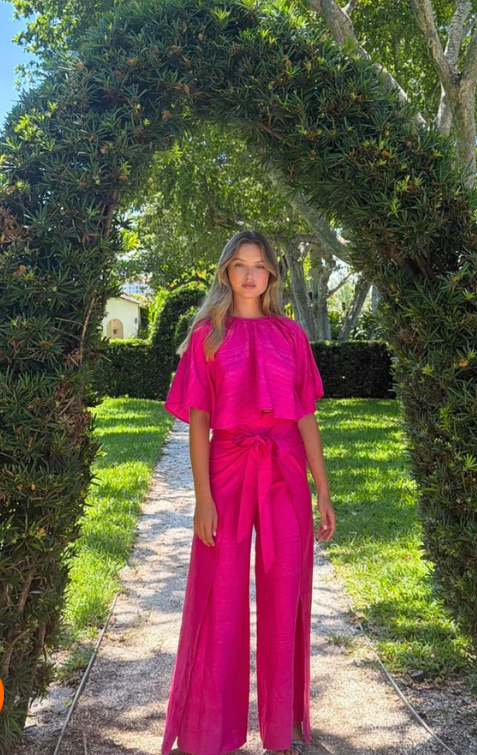 Two Panel Wrap Pant | Silk Dupioni