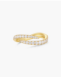 Gold Spiral Pavé Adjustable Ring