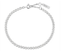 Silver Row Bezel Set Bracelet