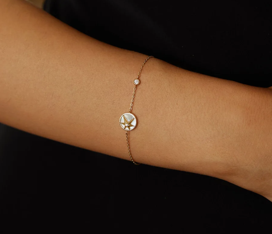 Gold Star Mother-of-Pearl Bracelet
