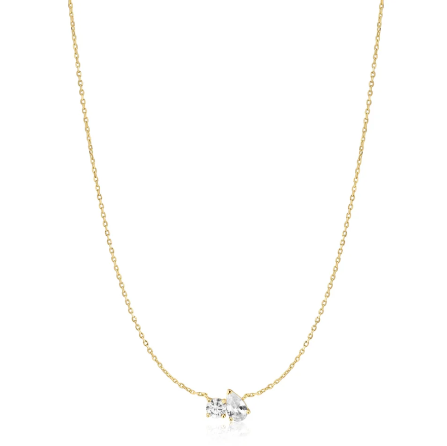 Gold Toi & Moi Necklace