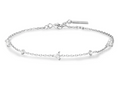 Silver Triangular Cubic Zirconia Station Bracelet