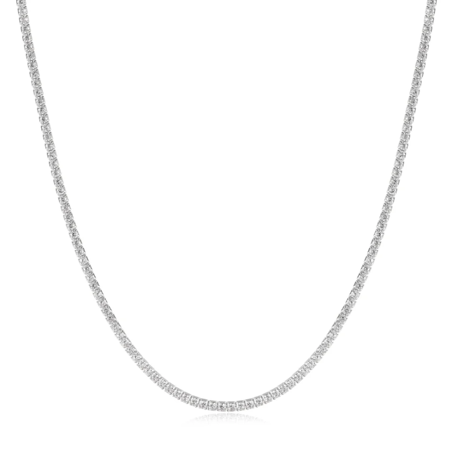 Silver Pavé Necklace