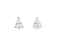 Silver Pear Studs