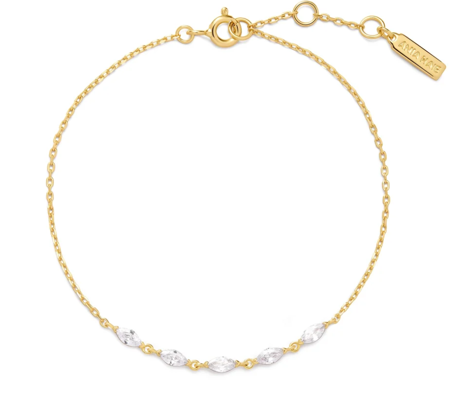 Gold Quintet Marquise Bracelet