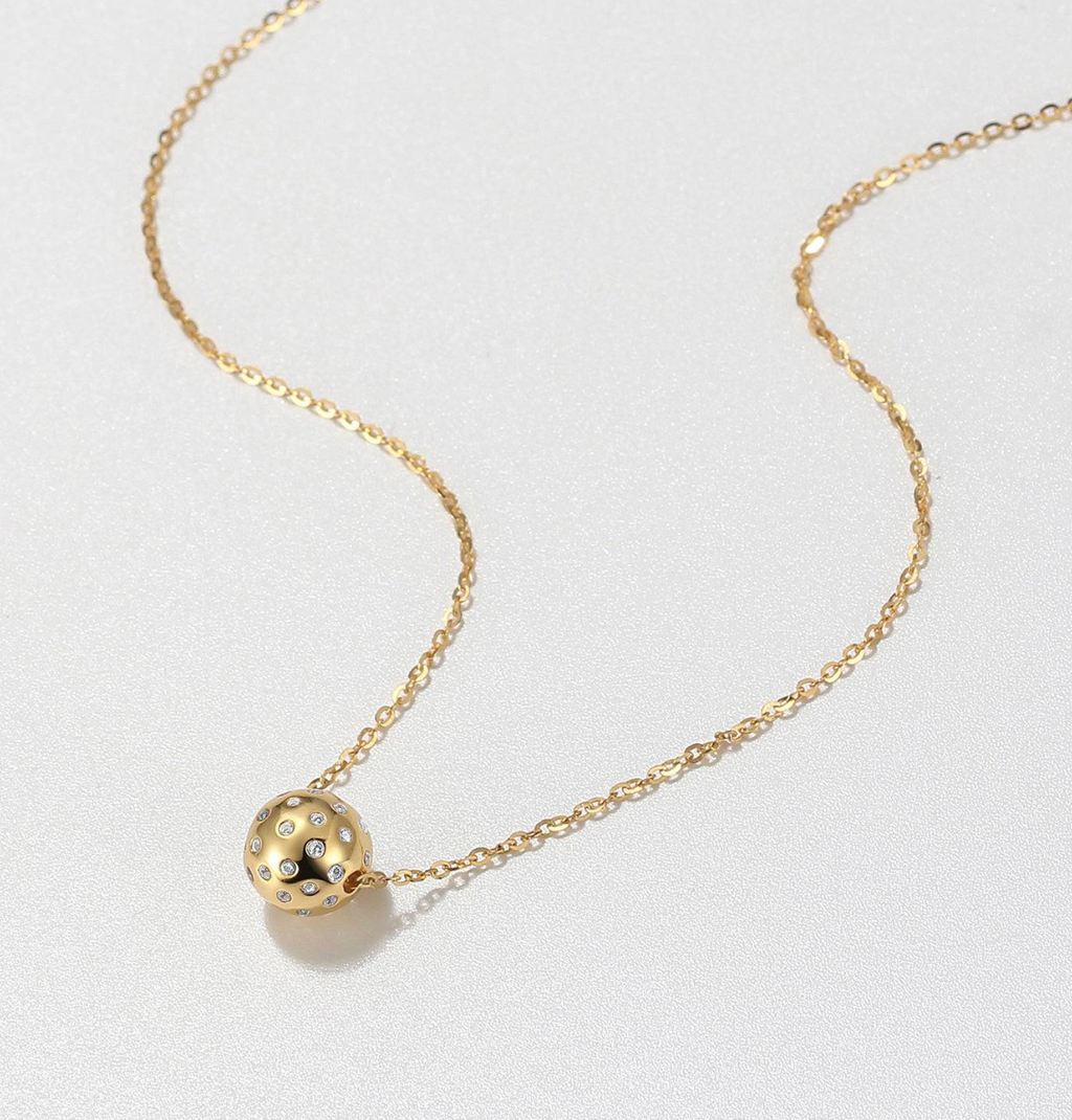 Pickleball bling ball necklace GOLD