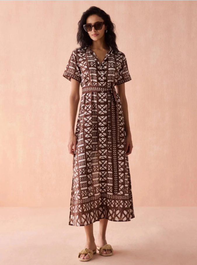 AMIRA SHIRT DRESS-Nari Cacao