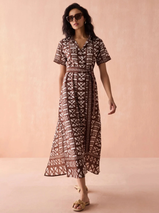 AMIRA SHIRT DRESS-Nari Cacao