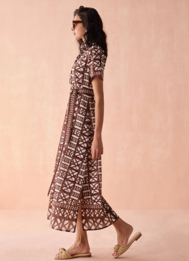 AMIRA SHIRT DRESS-Nari Cacao