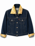 Vintage Silk Blue Denim-Salvatore Ferragamo