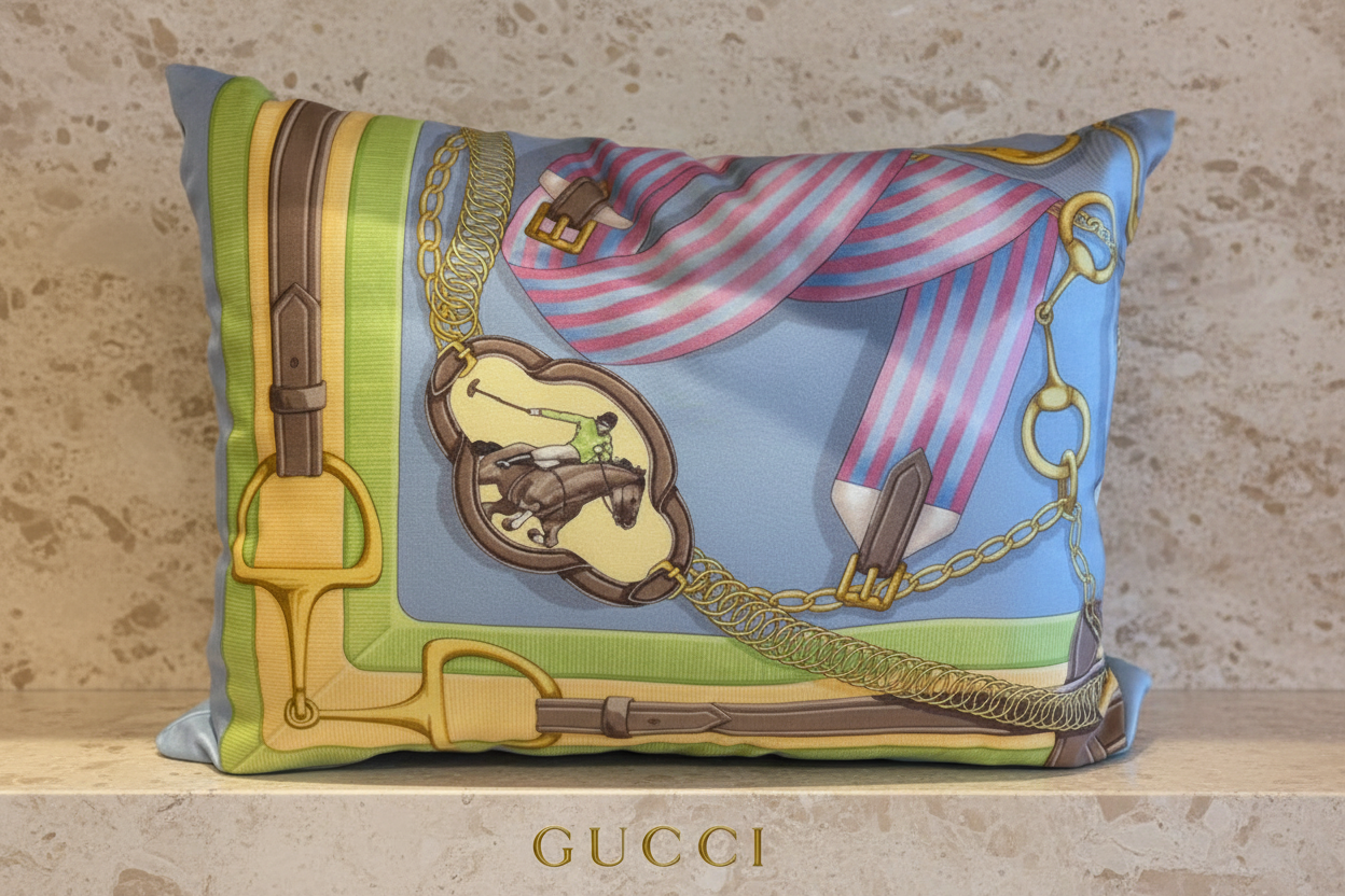 Vintage Silk Travel Pillow-GUCCI
