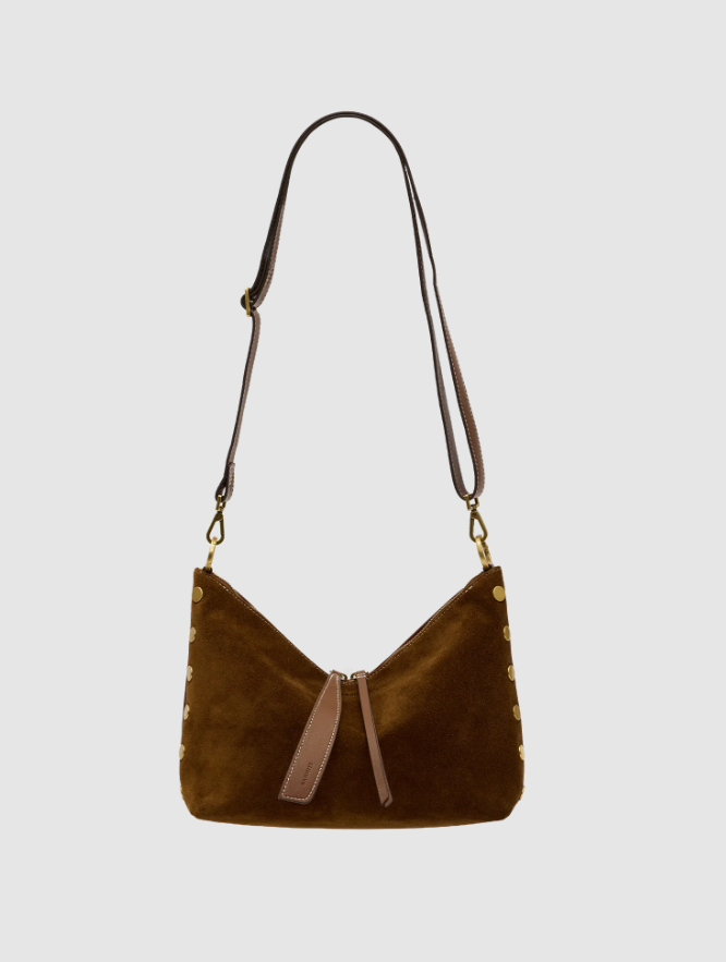 Grace med-Cinnamon Suede/Antique Gold