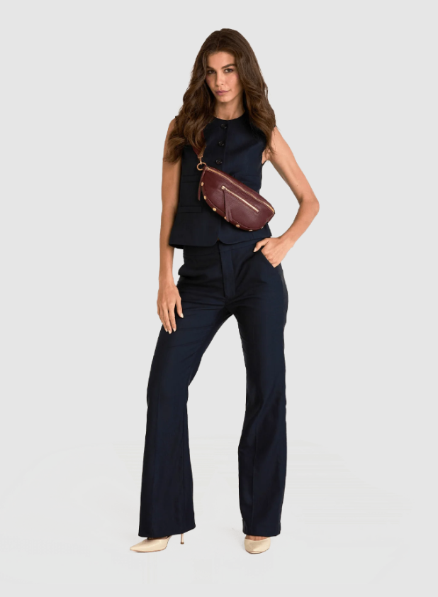 Charles Crossbody med Cherrywood Pebble/Brushed Gold