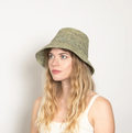 Lolo Raffia Bucket in Green Blue