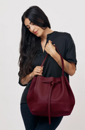 Florence Tote-Plum Pebble Grain leather