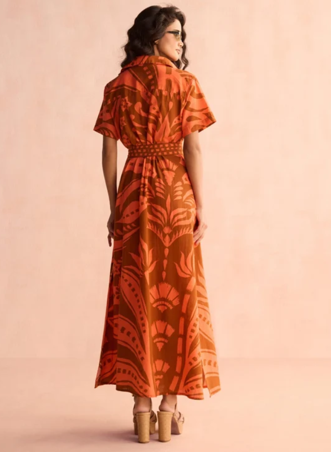 Amira Shirt Dress-Naia Terracota