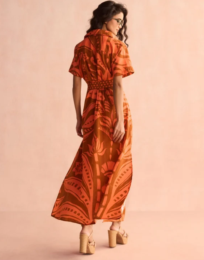 Amira Shirt Dress-Naia Terracota