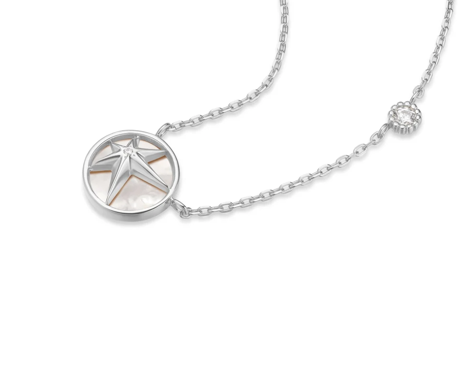 Silver Starry mother of pearl Necklace