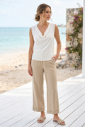 ACACIA WOMENS IVORY TOP