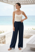 IP6749-ACACIA SATIN MIDNIGHT NAVY PANT