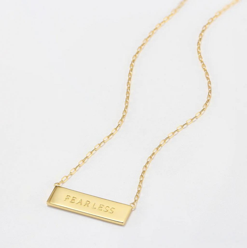 Touchstone Fearless Mini-Bar Necklace Gold