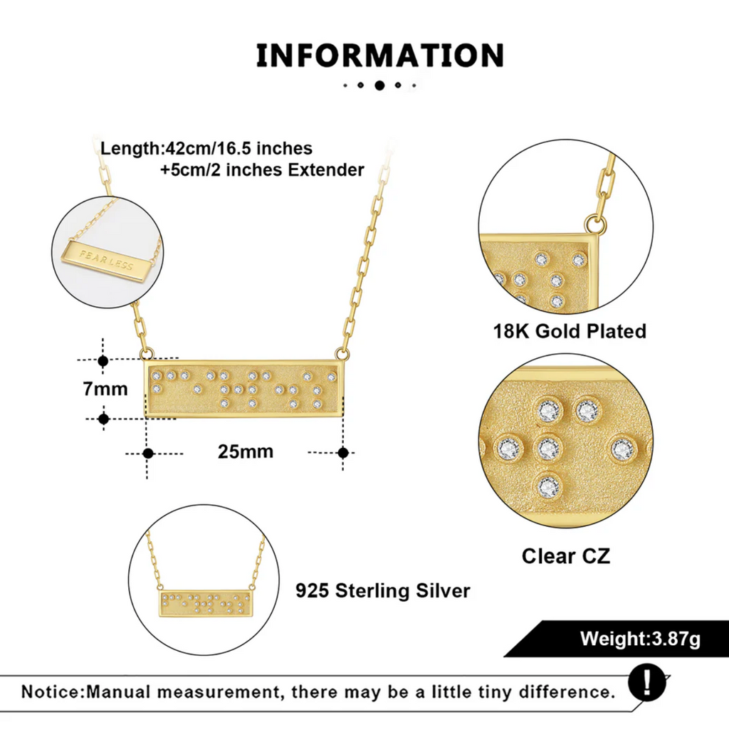 Touchstone Fearless Mini-Bar Necklace Gold