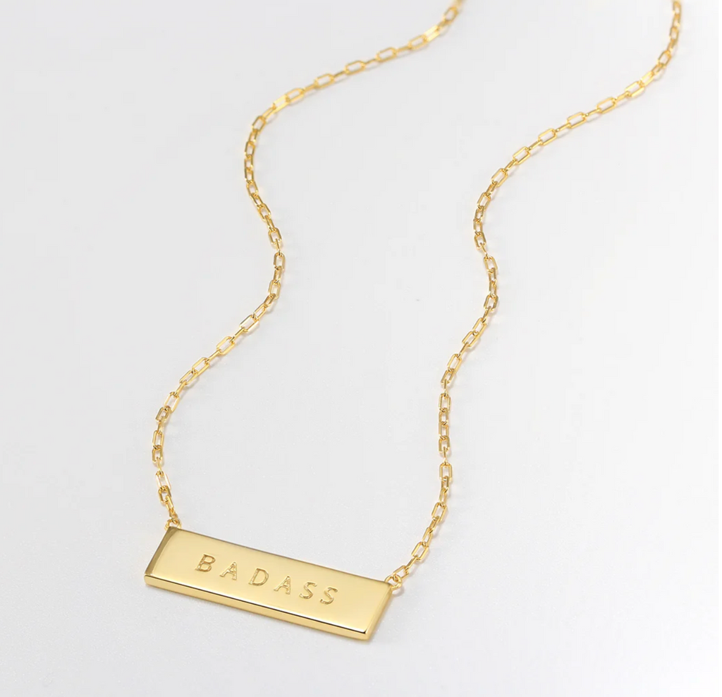 Touchstone Badass Mini-Bar Necklace Gold